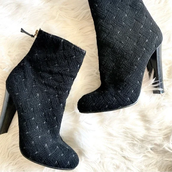 MISSONI Fabric and Leather Ankle Boots, size 36.5 - Picture 2 of 10